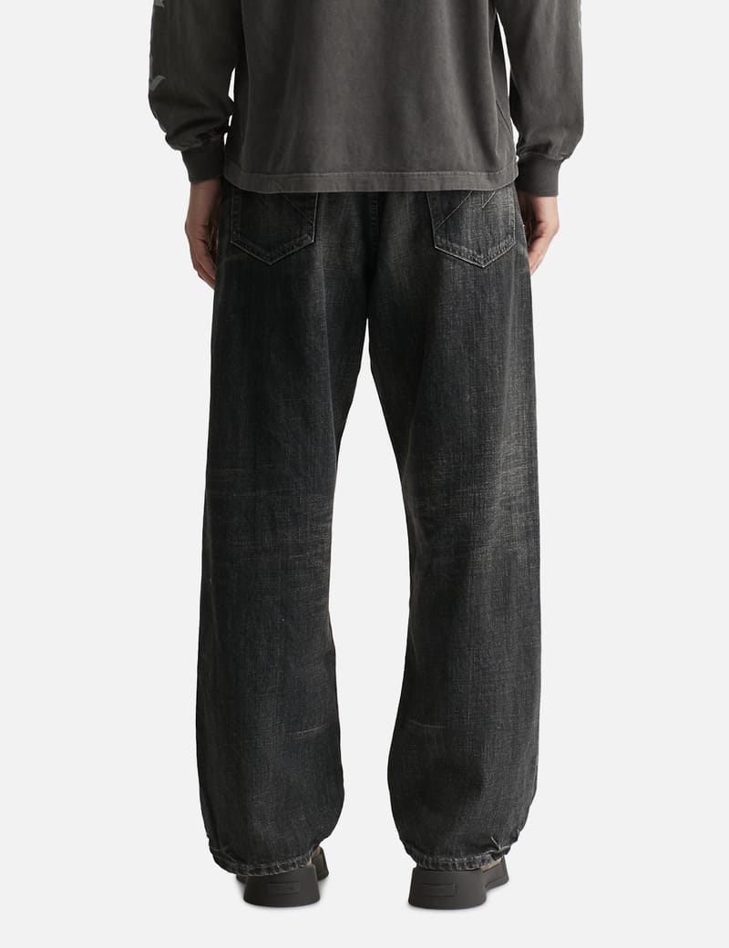 NEIGHBORHOOD Washed Denim DP Wide Pants - Relaxed, distressed