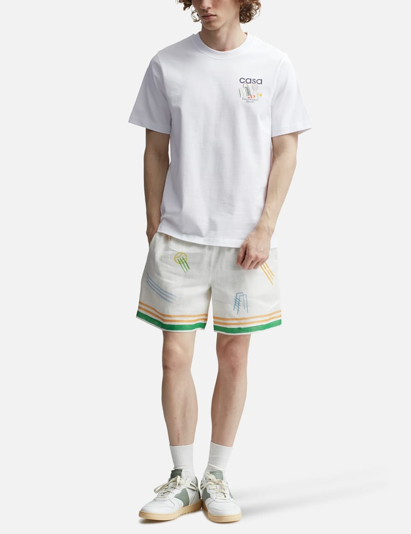 【国内発】CASABLANCA Equipement Sportif コットン Tシャツ Casablanca Équipement Sportif printed cotton T-shirt - T