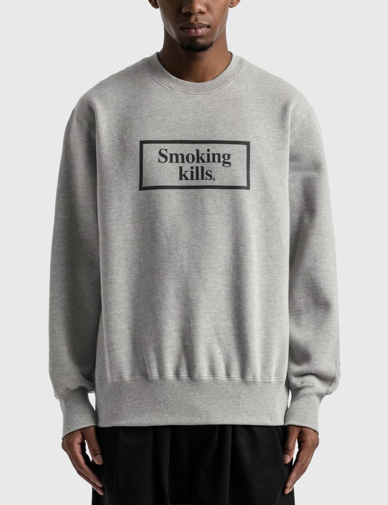 FR2 - Smoking Kills Box Logo Crew Sweatshirt | HBX - Globally