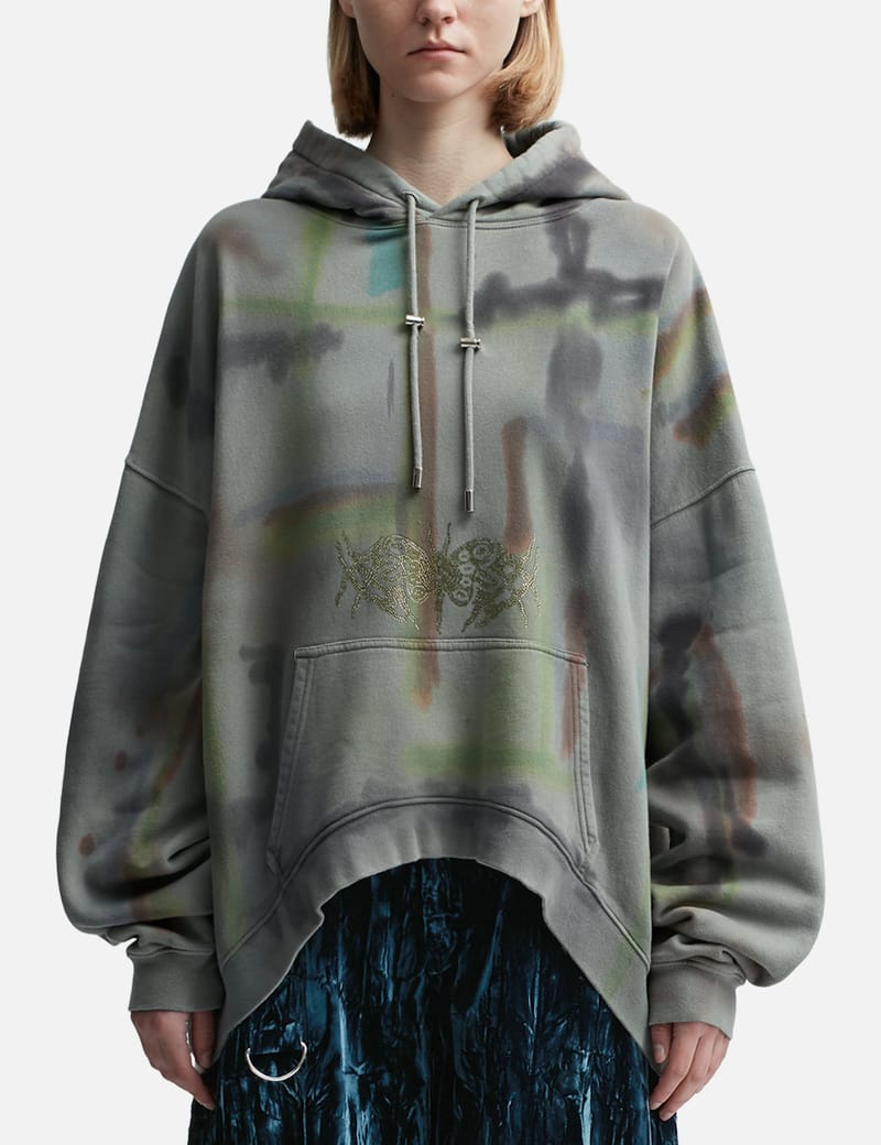 Collina Strada - Rhinestone Round Hem Hoodie | HBX