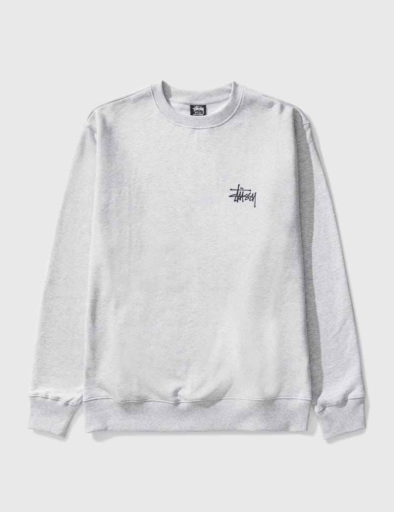 BASIC STÜSSY CREW グレー S Stussy Basic Crew Grey | BSTN Store