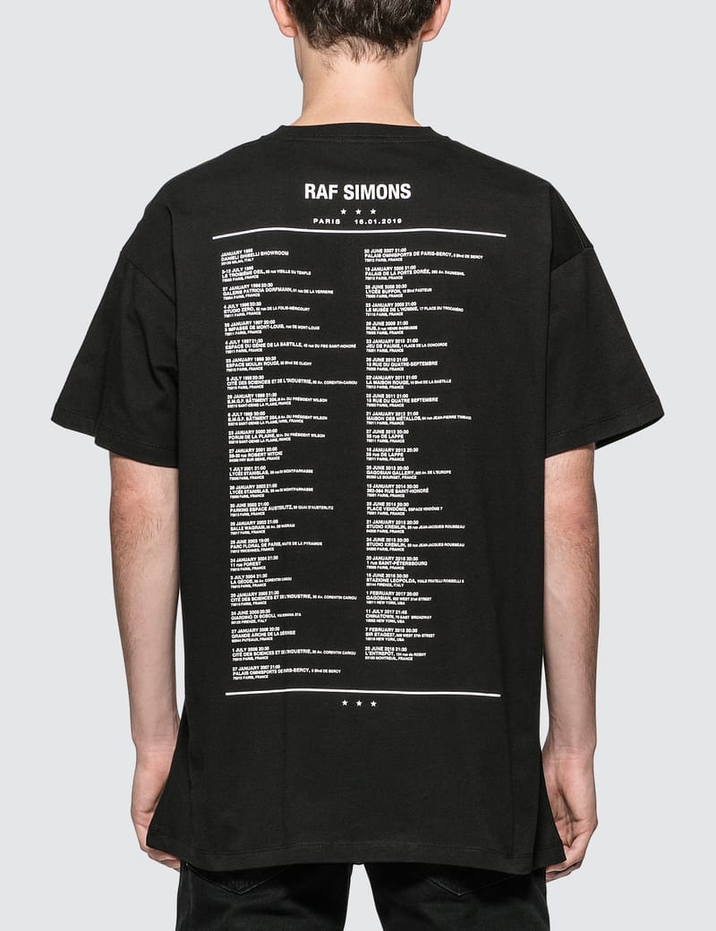 Raf Simons - Big Fit Tour T-shirt | HBX - Globally Curated Fashion