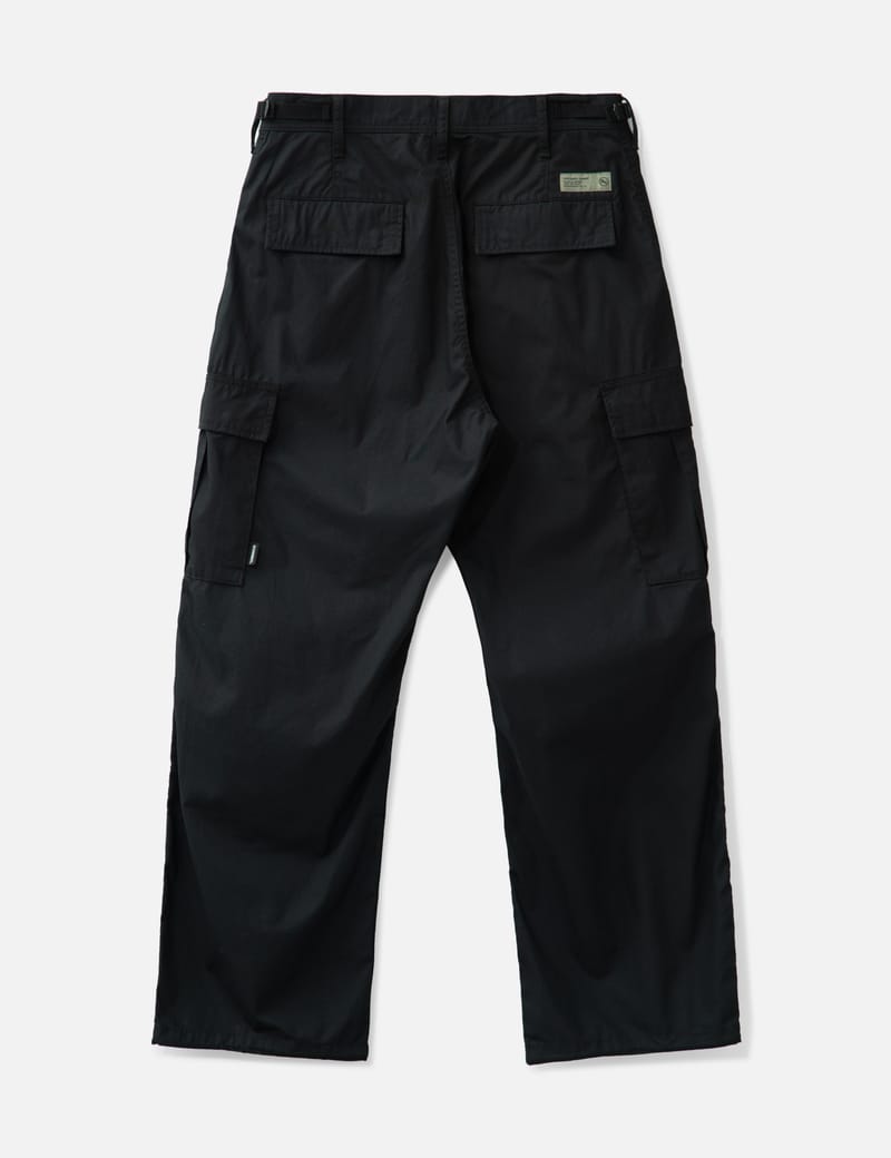 NEIGHBORHOOD BDU Pants - Relaxed black cotton cargo pants with