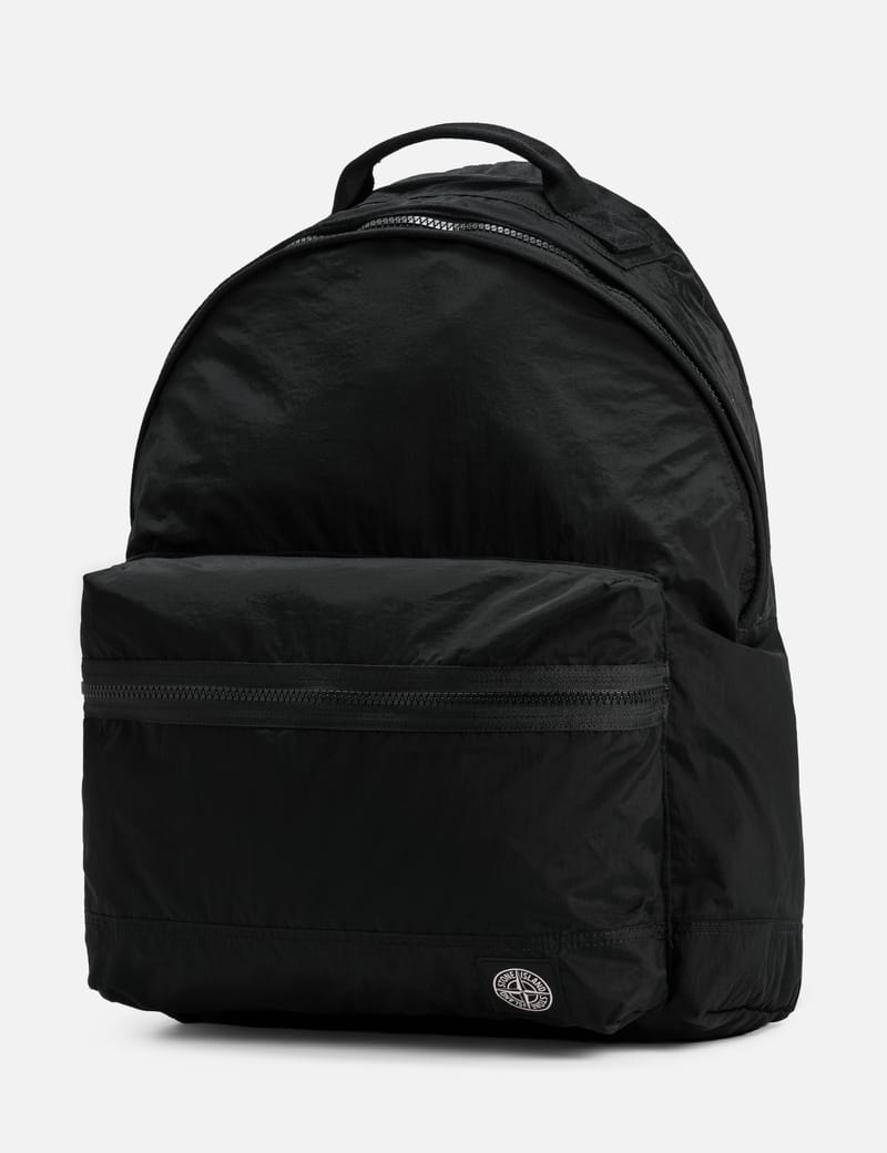 Stone Island Coated Nylon Metal In Econyl® Backpack - Black