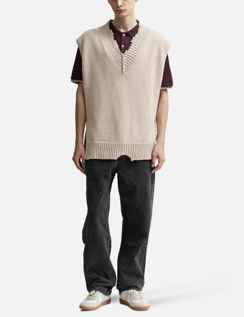 Maison Margiela - Destroyed Knit Vest | HBX - Globally Curated