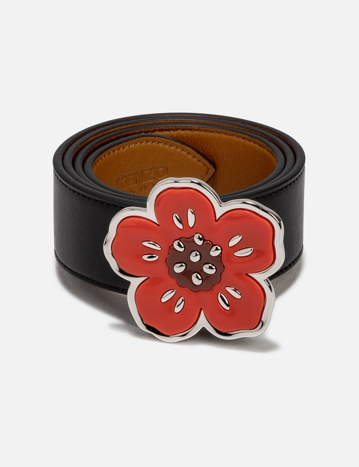 Kenzo 'Boke Flower' Wide Reversible Leather Belt HBX Globally