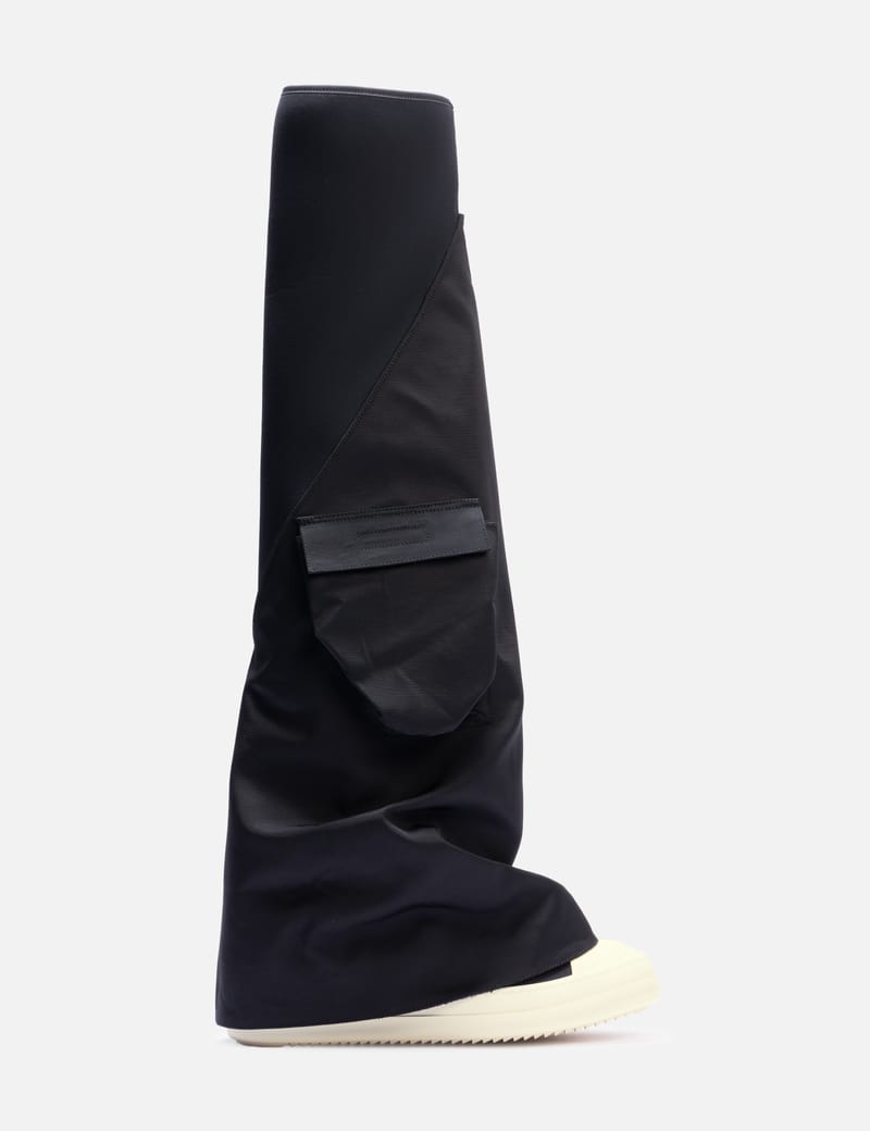 Rick Owens Drkshdw Cargo Fetish Boots - Black, brand-new pair with