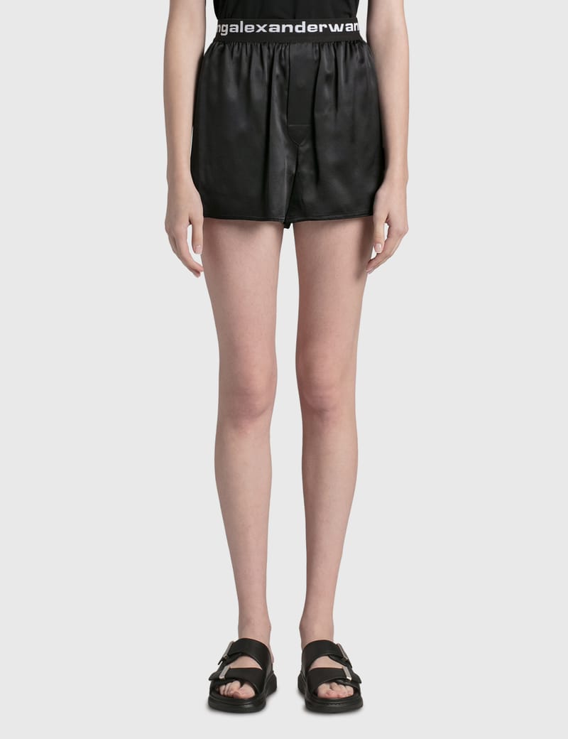 ボトムスその他 T by Alexander Wang PANTALONE CON BOXER CON LOGO Alexander Wang Boxer Short with Logo Elastic Combo | Shopbop