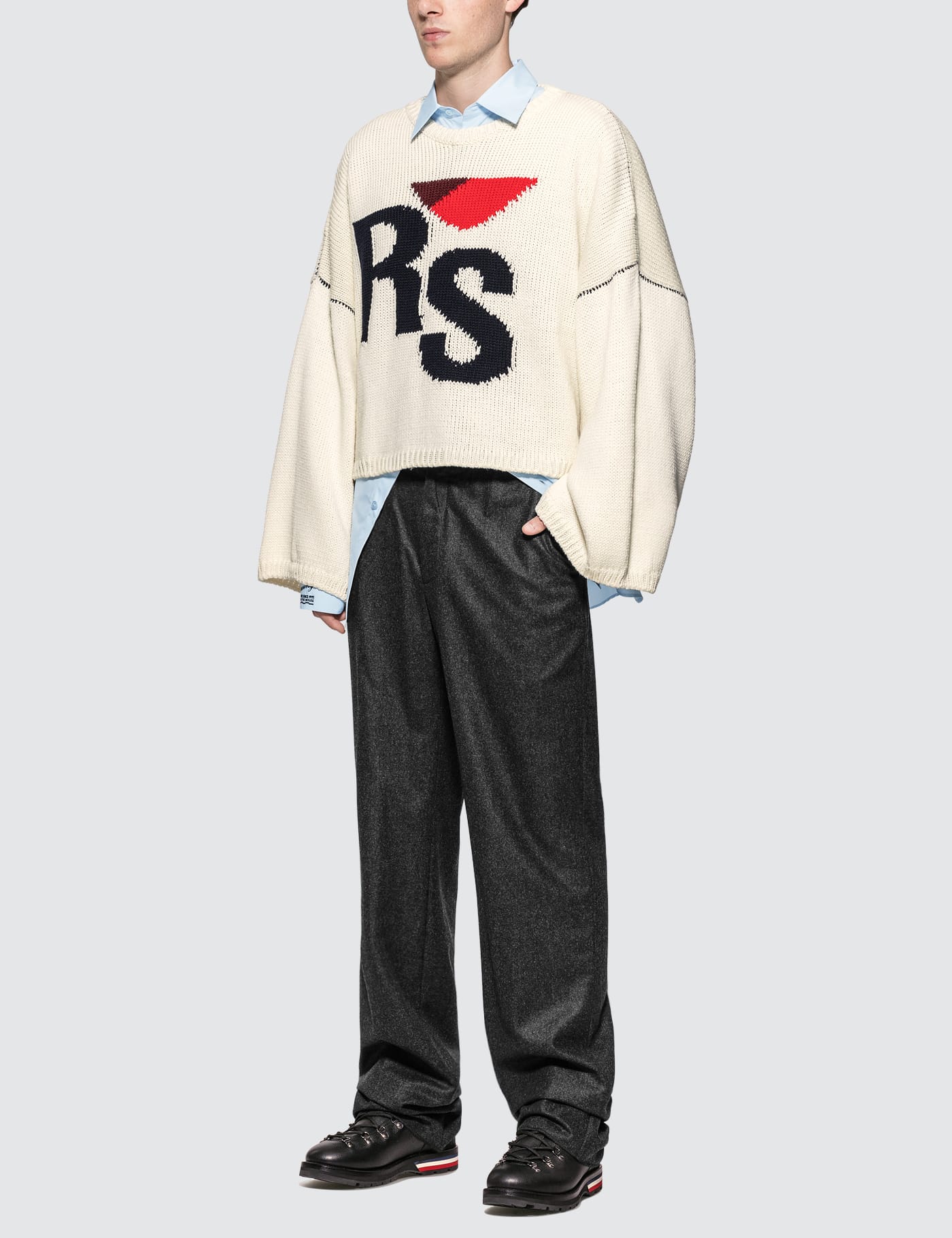 Raf Simons - Cropped RS Sweater | HBX - Globally Curated Fashion 