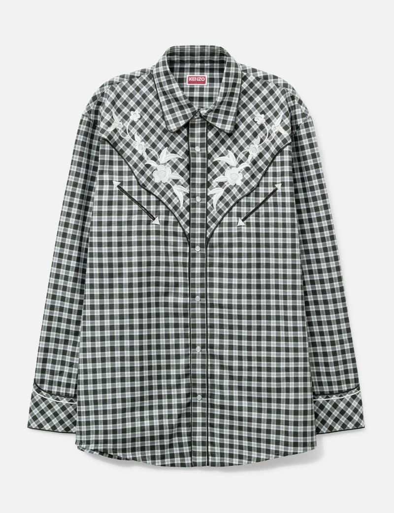 Kenzo - Checked Denim Cowboy Shirt | HBX