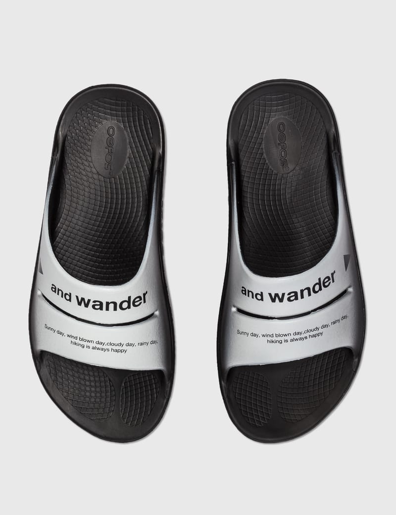 and wander - OOFOS ahh x and wander Recovery Sandals | HBX