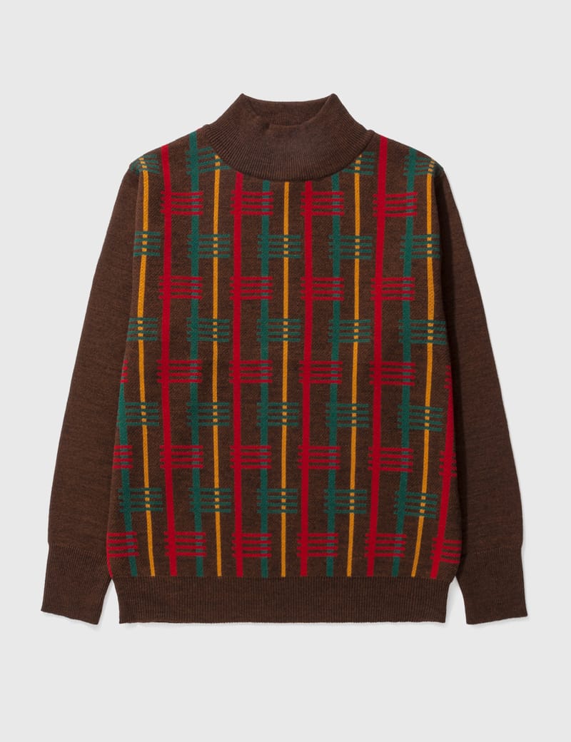 Sacai - Plaid Knit Pullover | HBX - Globally Curated Fashion and