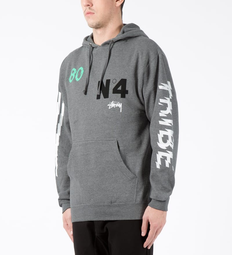 Stüssy - Heather Grey No.4 Tribe Hoodie | HBX