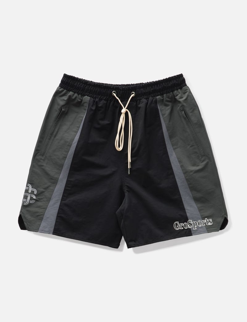 GROSPORTS PANELED LOGO SHORTS