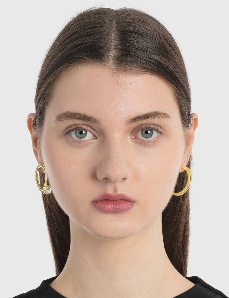 MM6 Maison Margiela - Hoop Earrings | HBX - Globally Curated