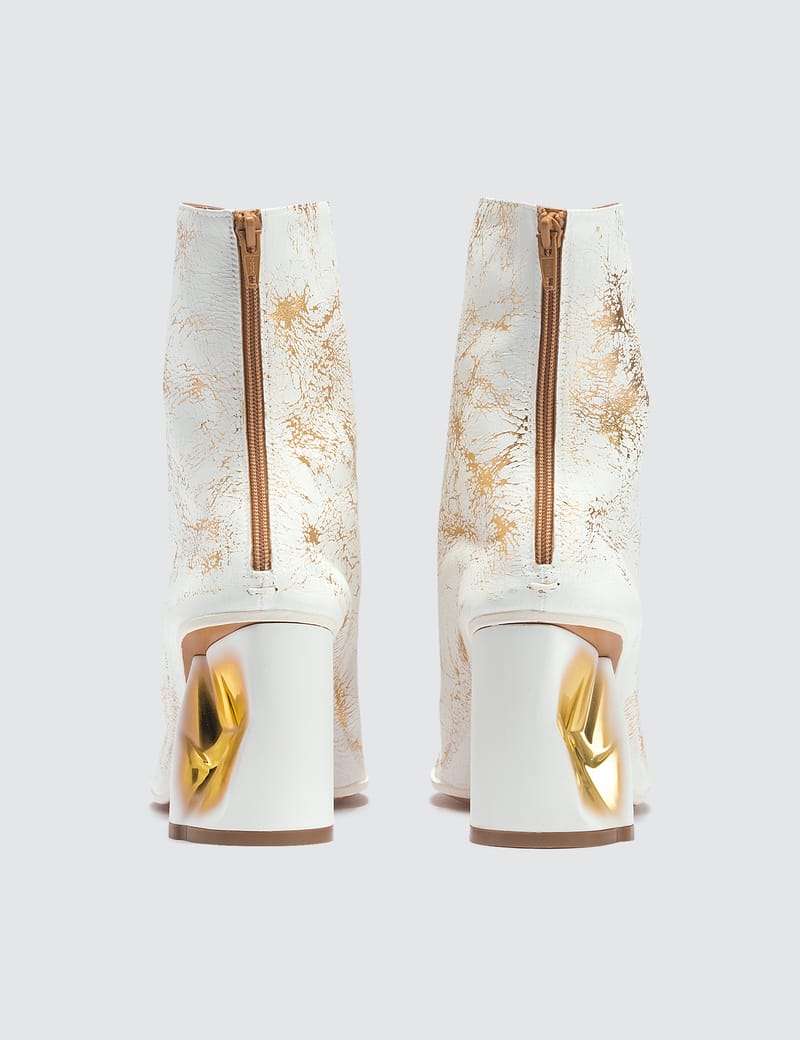 Maison Margiela - Crushed Heel Leather Boots | HBX