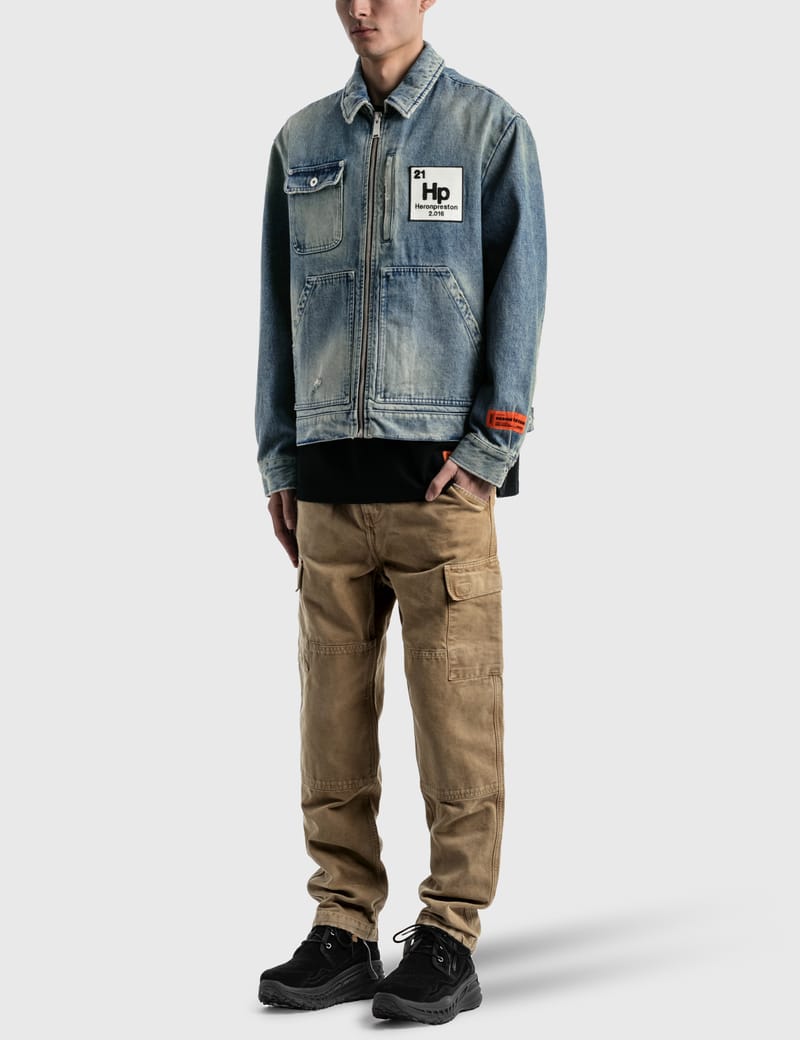 Heron Preston - Worker Logo Patch Denim Jacket | HBX