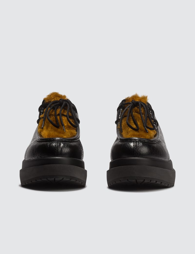 MM6 Maison Margiela - Fun Fur Lace Up Shoes | HBX