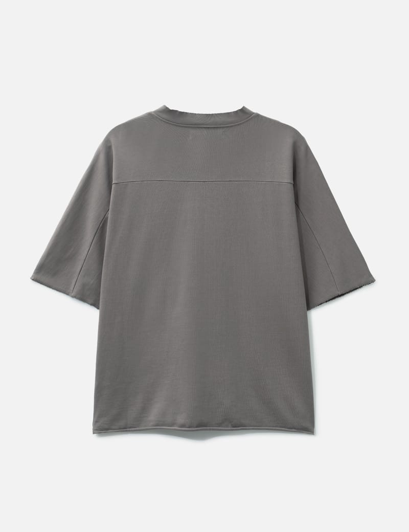 Seventh Kimono V Tee - Boxy fit v-neck tee with raw trims and