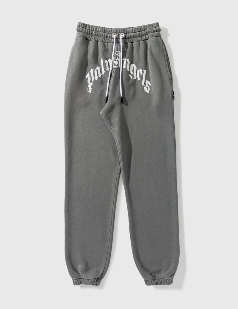 Palm Angels - Curved Logo Sweatpants | HBX - Globally Curated