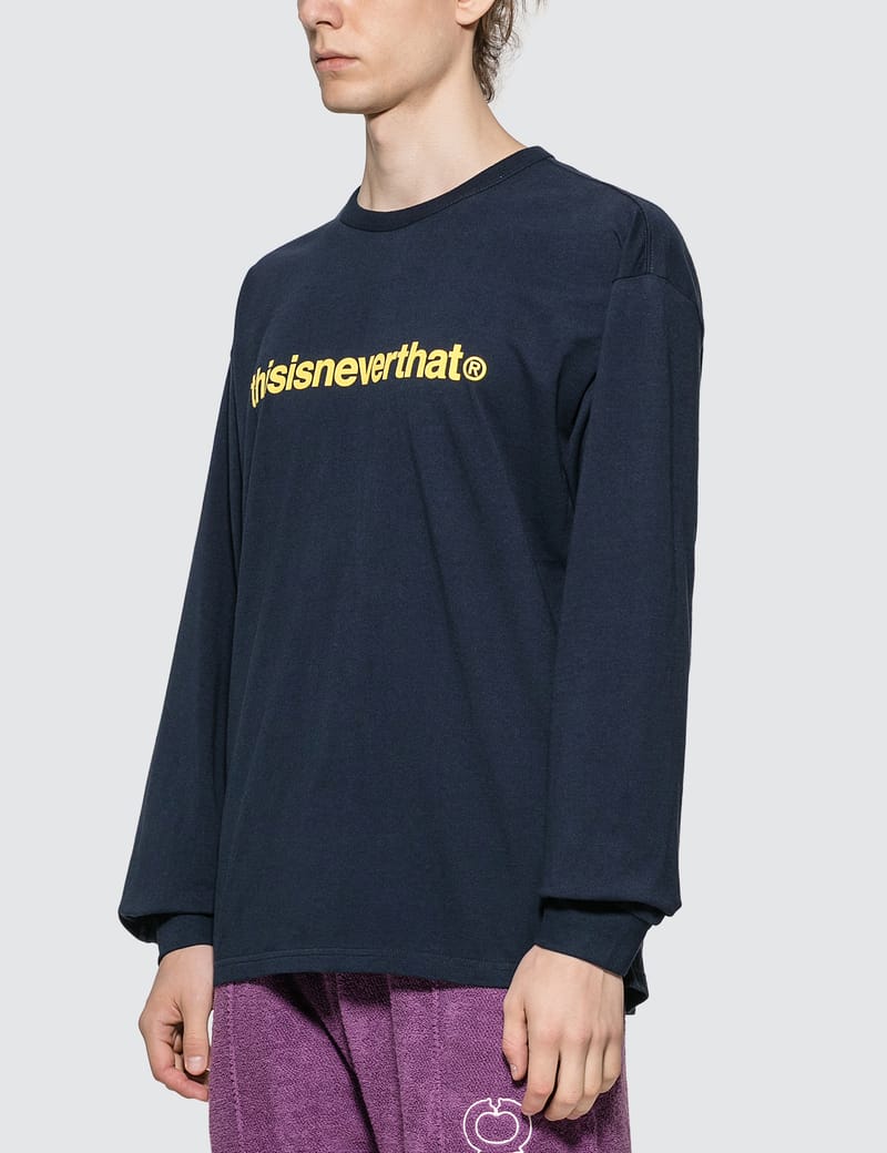 thisisneverthat ブラック ロング Tシャツ thisisneverthat® - T-Logo Long Sleeve T-Shirt | HBX