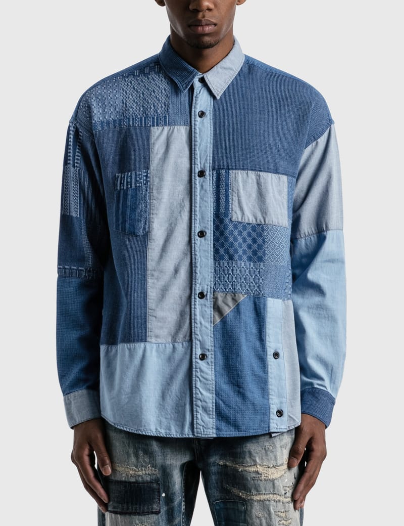 FDMTL - 3 Years Wash Boro Patchwork Shirt | HBX - Globally Curated