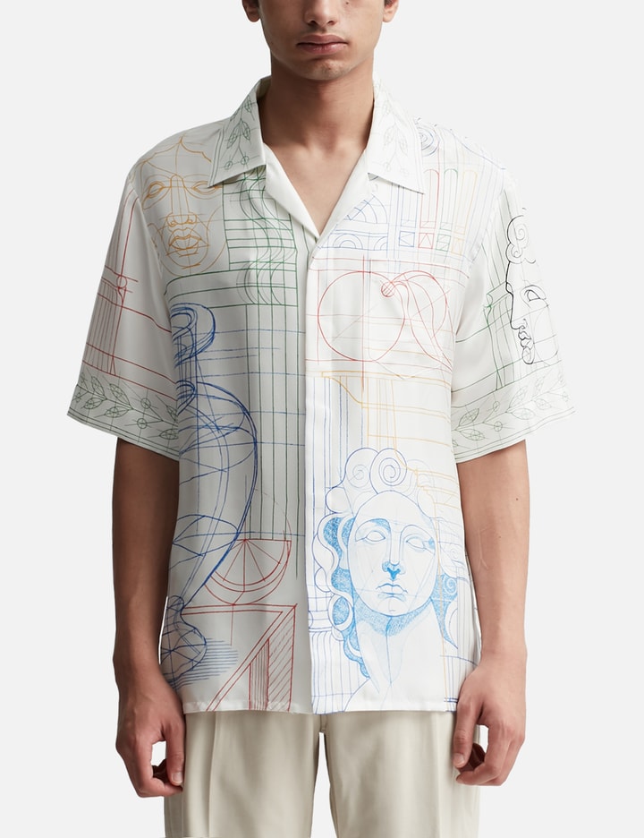 Cuban Collar Long Sleeve Button Down Shirt