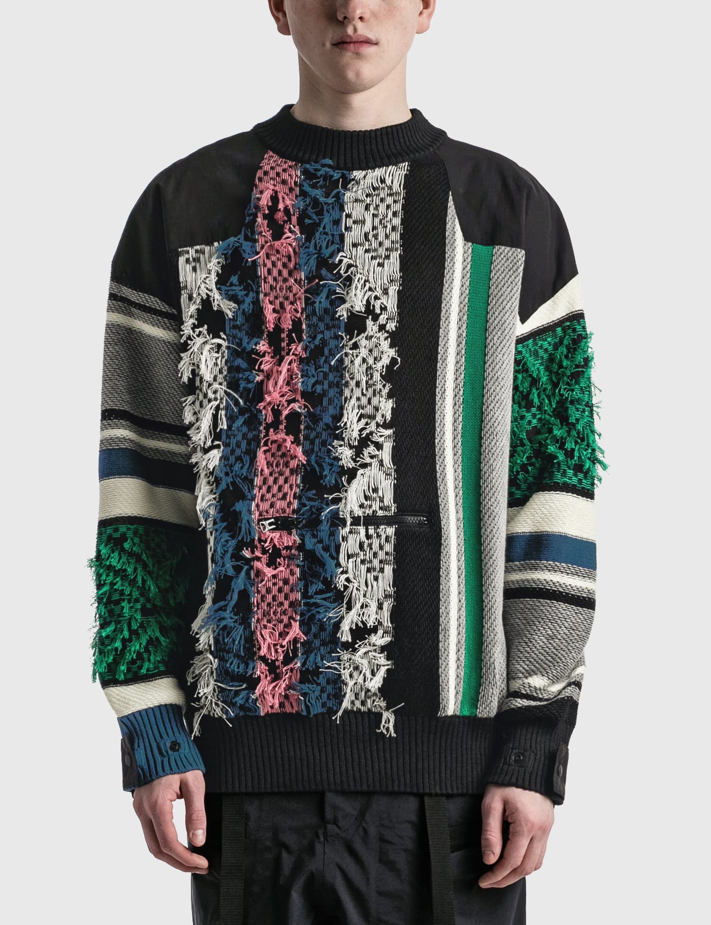 Sacai - Rug Jaquard Knit Pullover | HBX - Globally Curated Fashion 