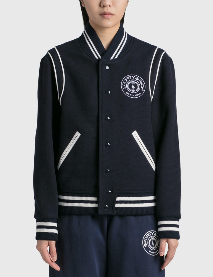 Sporty & Rich MONACO VARSITY JACKET HBX Globally Curated Fashion