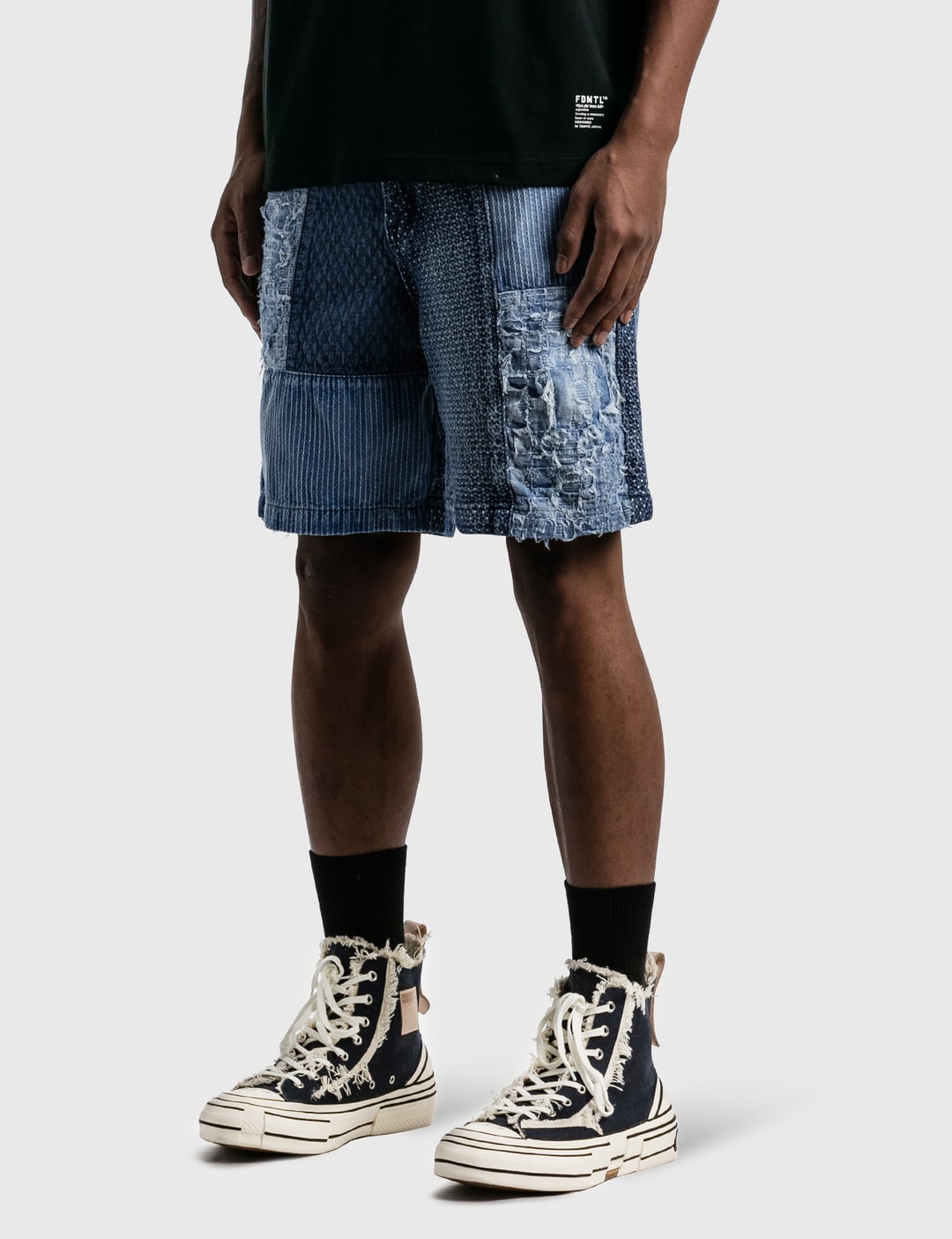 FDMTL - 10 Years Wash Patchwork Shorts | HBX - Globally Curated Fashion ...