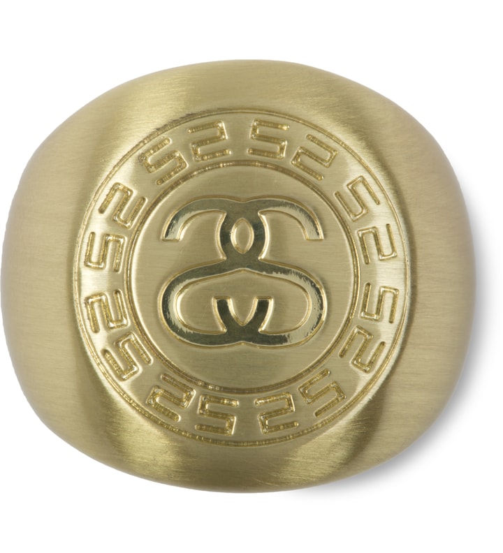 Stüssy - Gold Greek Ring | HBX Stüssy - Gold Greek Ring | HBX