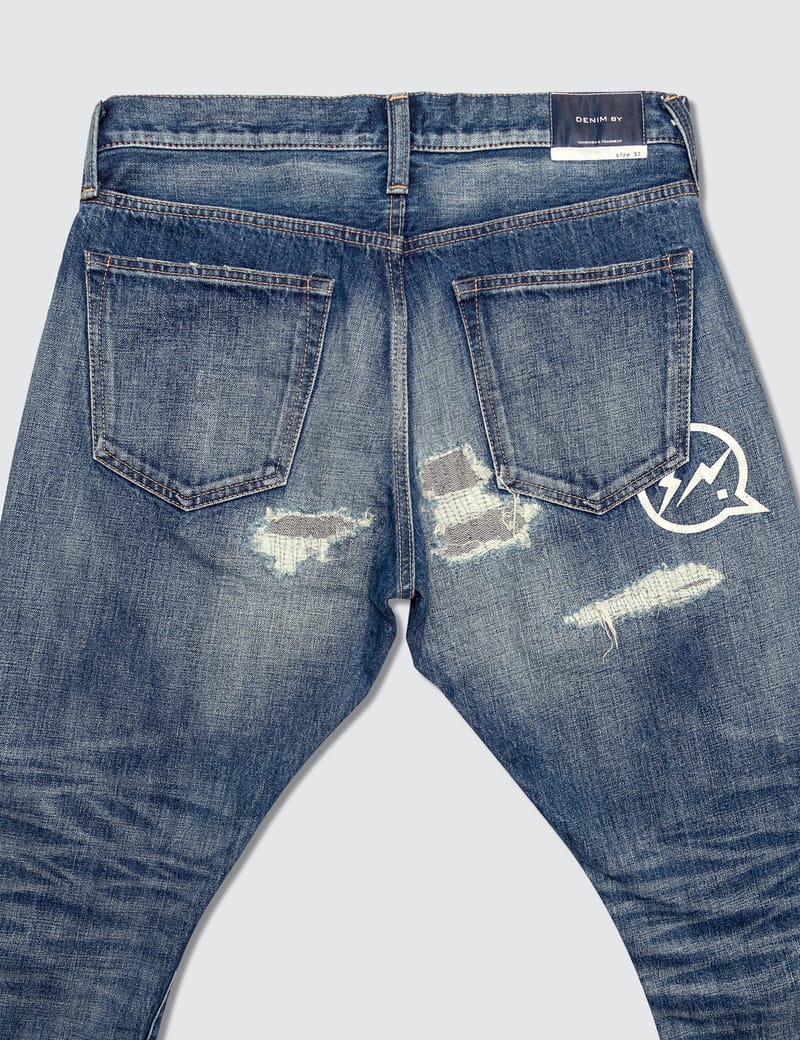 Denim By Vanquish & Fragment - Used Remake Tapered Denim Jeans | HBX