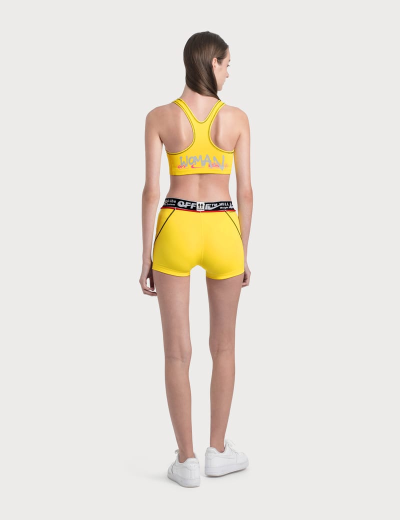フィットネスボトムス OFF-WHITE x Nike Women's Training Shorts Yellow Black SS 20 Nike - Nike x Off-White Running Pro Shorts | HBX - Globally