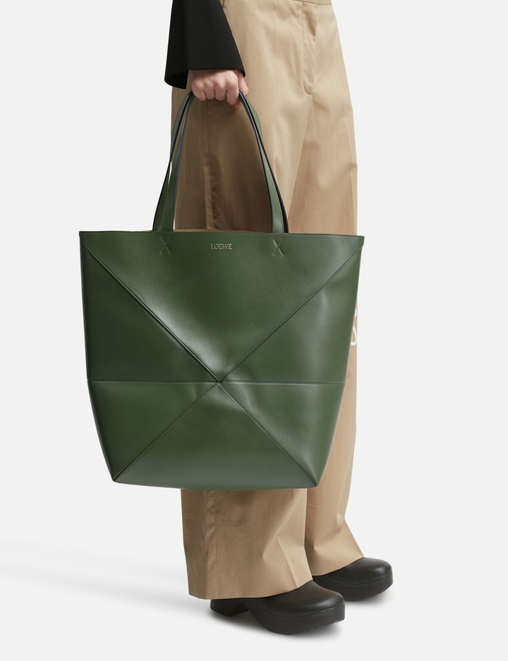 Loewe Large Puzzle Fold Tote In Shiny Calfskin HBX Globally