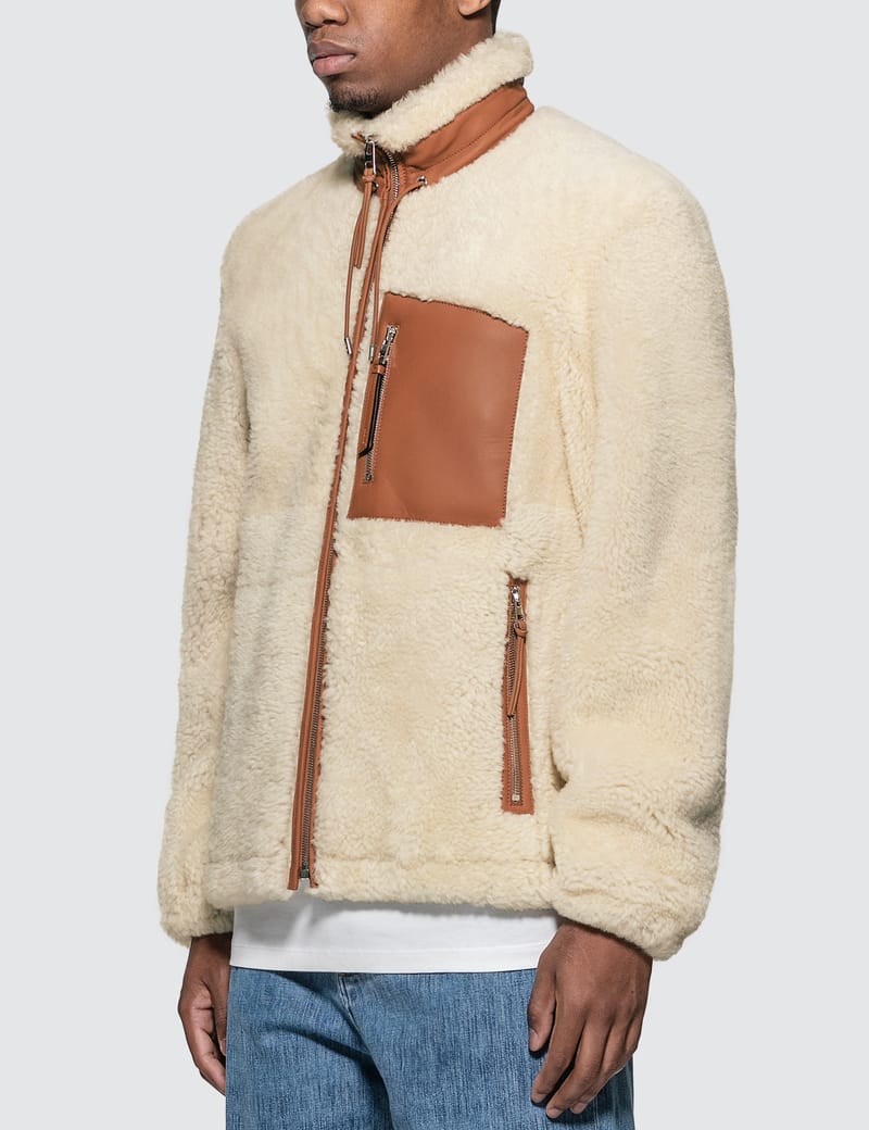 【セール】LOEWE☆リアルファー＆レザージャケット☆S359Y19L81 LOEWE レザージャケット | ブラック | FARFETCH JP