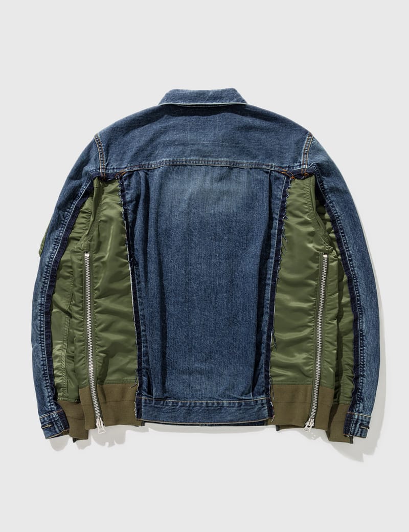 Sacai - デニム MA-1 ジャケット | HBX - ハイプビースト(Hypebeast)が ...