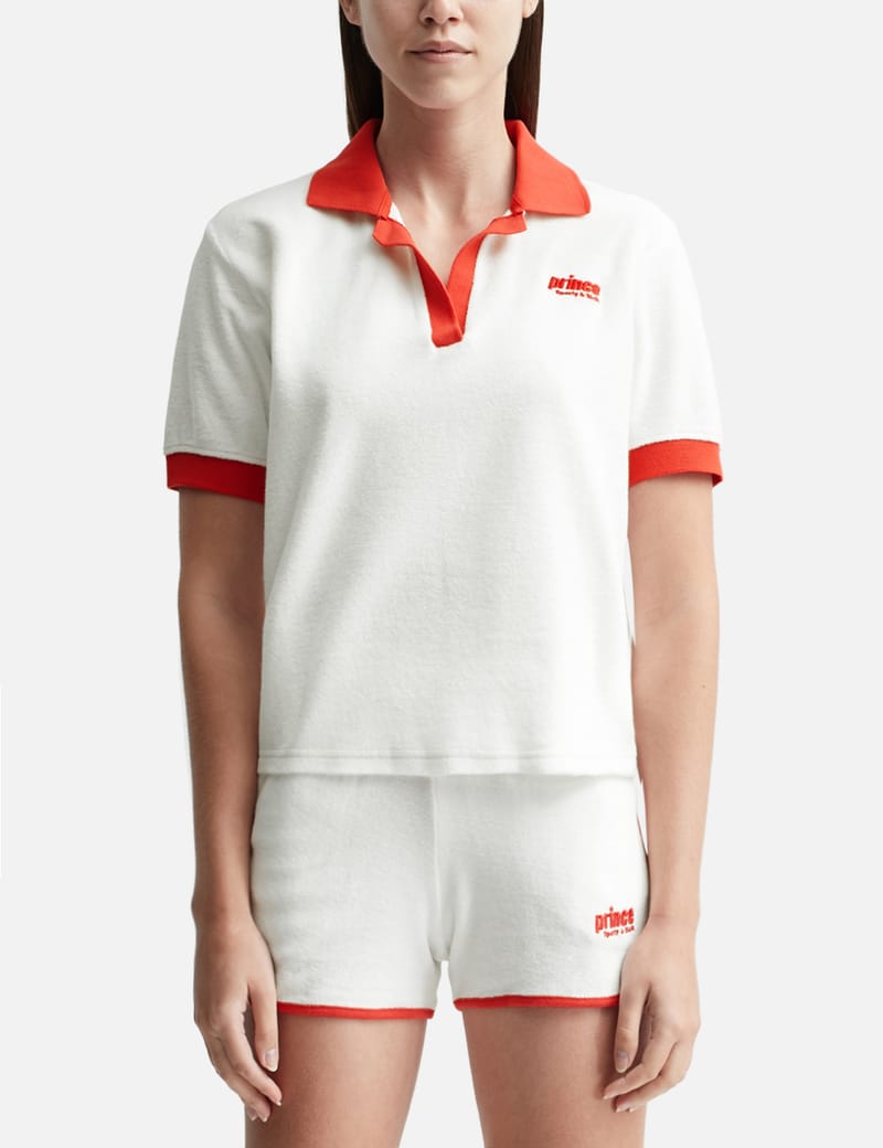 Tシャツ・カットソー Sporty & Rich SS25 TERRY POLO (TO001620302BL24 88) Sporty & Rich - Sporty & Rich x Prince Sporty Terry Polo