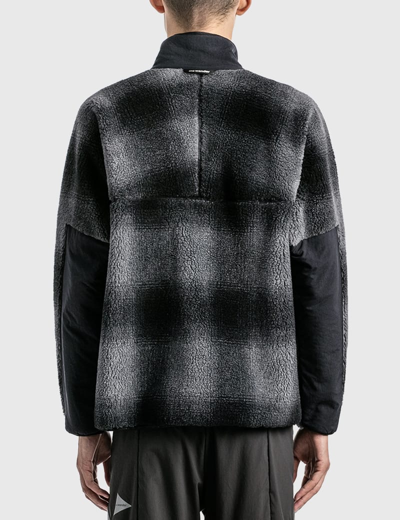 and wander - Check Boa Jacket | HBX - Globally Curated Fashion and