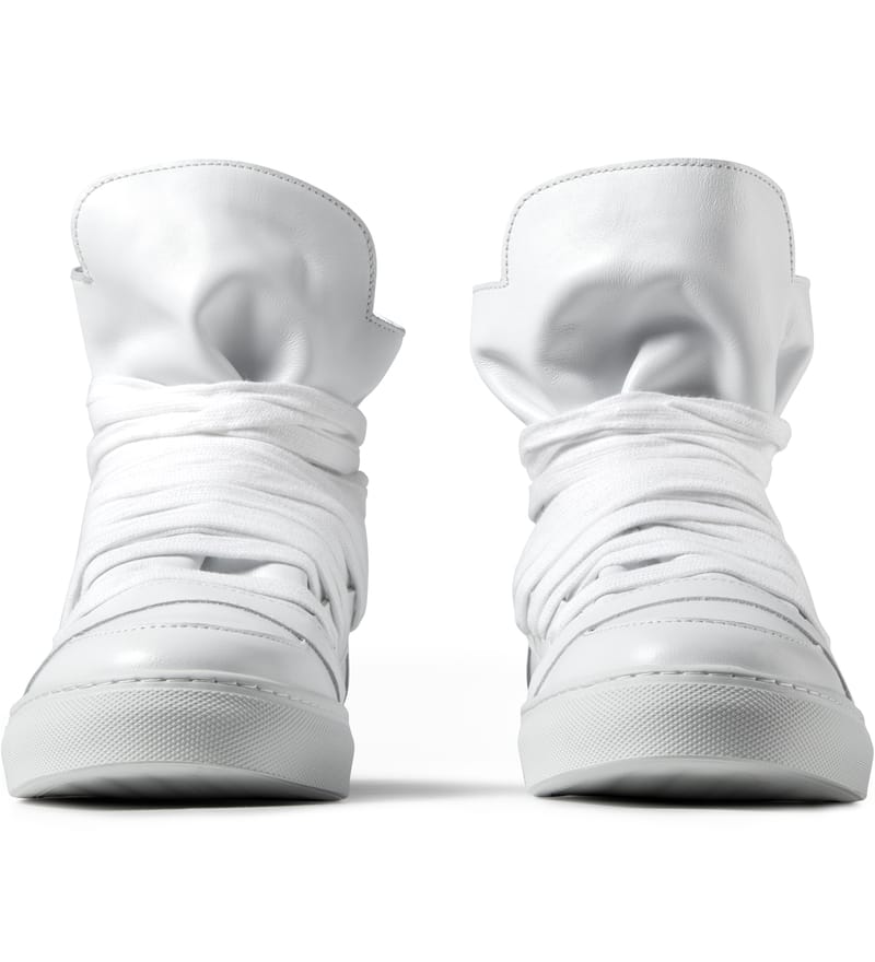 KRISVANASSCHE - White Multi Laces Sneakers | HBX