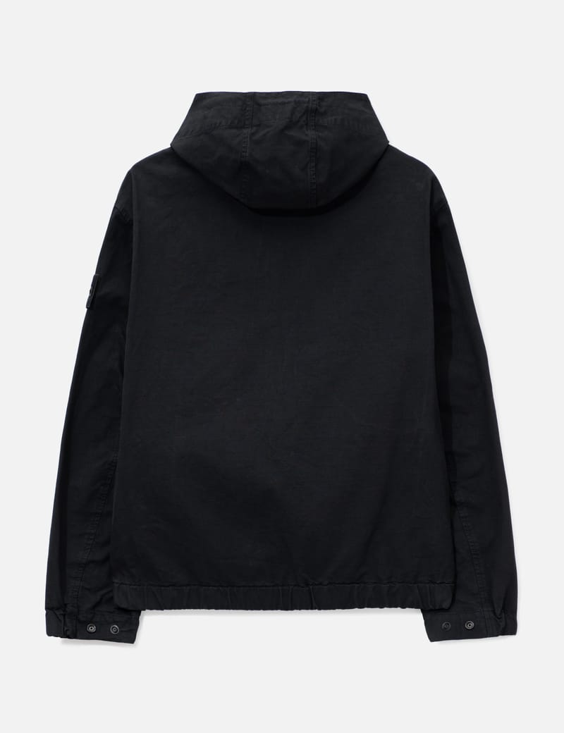 Stone Island Ripstop Zip-Up Hooded Shirt - Lightweight cotton