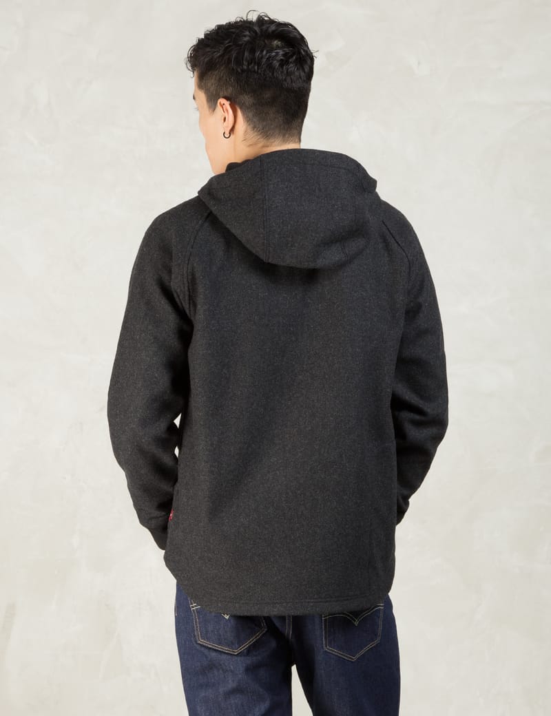 Levi's - Black Commuter Wool Hoodie | HBX - Globally Curated