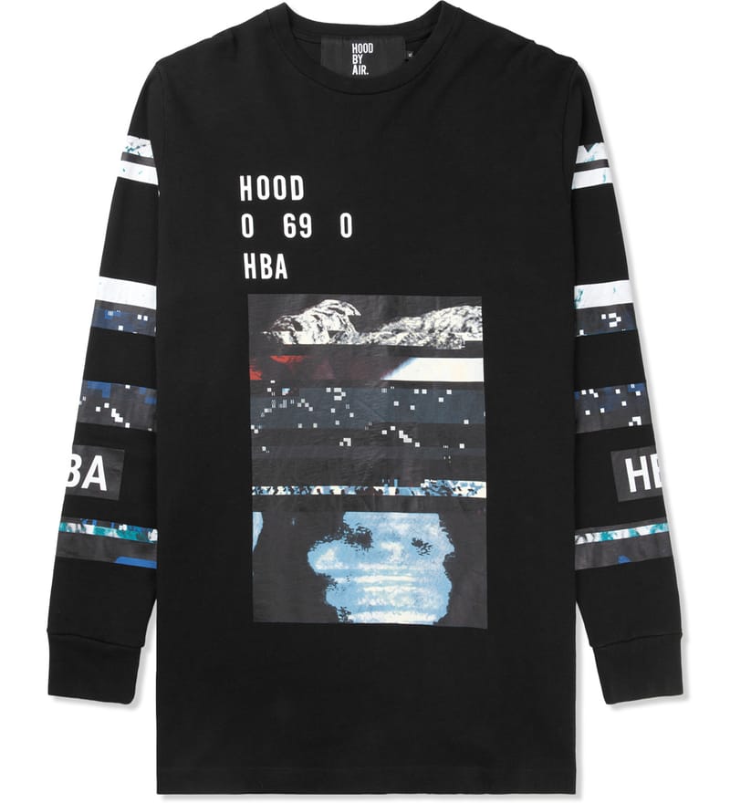 Hood By Air. - Black Layered Graphic L/S T-Shirt | HBX - Globally