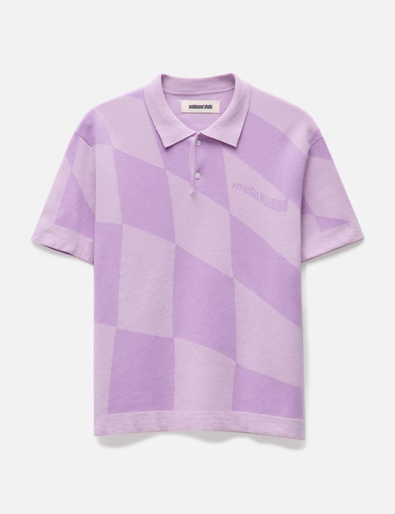 METALWOOD STUDIO - CHECKERED KNIT POLO SHIRT | HBX - Globally 