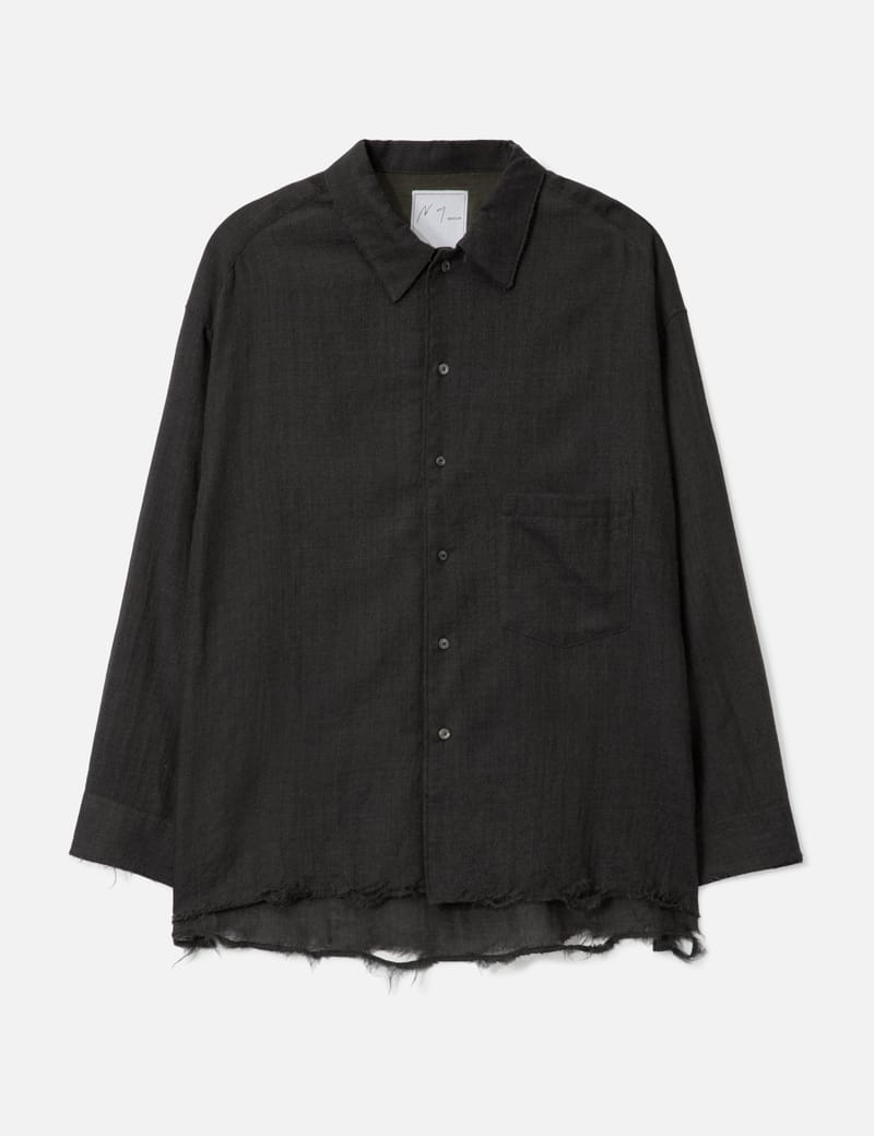 ANCELLM Vegan Suede Open Collar Shirt - 軽量ヴィーガンレザーの開襟