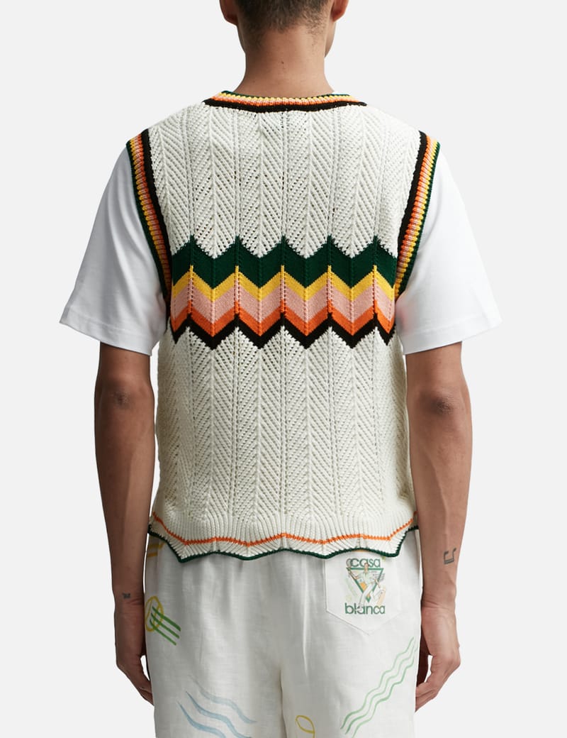 Casablanca - Chevron Lace Vest | HBX