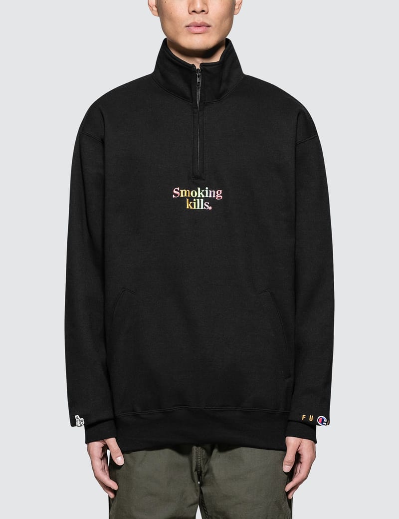 FR2 - Smoking Kills Half Zip Sweatshirt | HBX