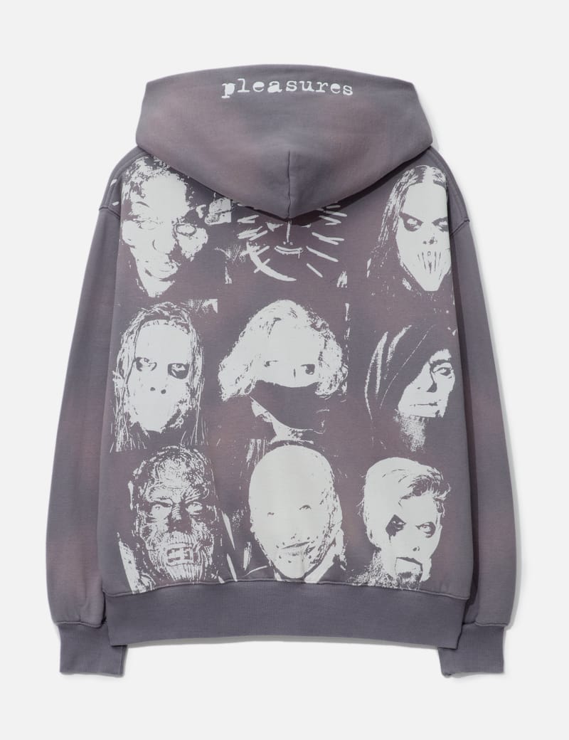 PLEASURES x Slipknot 限定コラボ NONAGRAM フーディ パーカー Buy Pleasures x Slipknot Nonagram Zip Hoodie in grijs