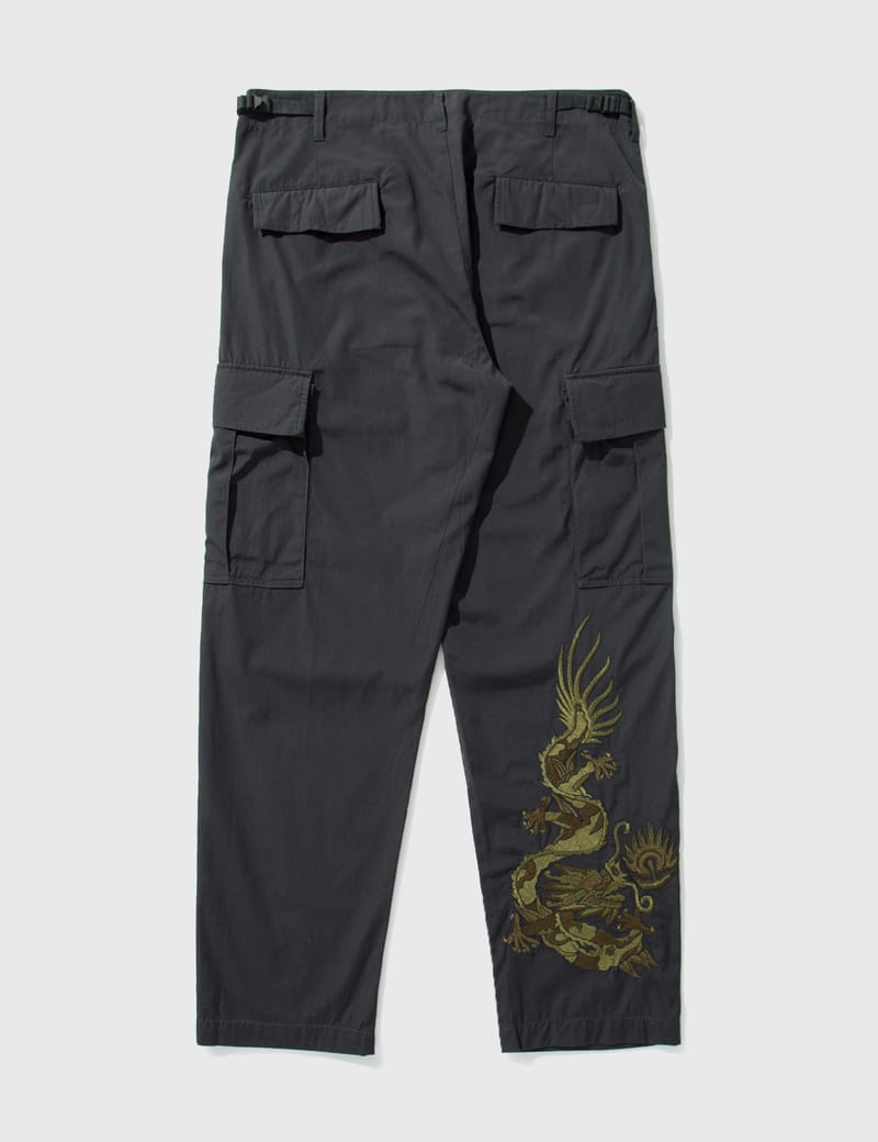 Maharishi - DRAGON EMBROIDERED CARGO PANTS | HBX