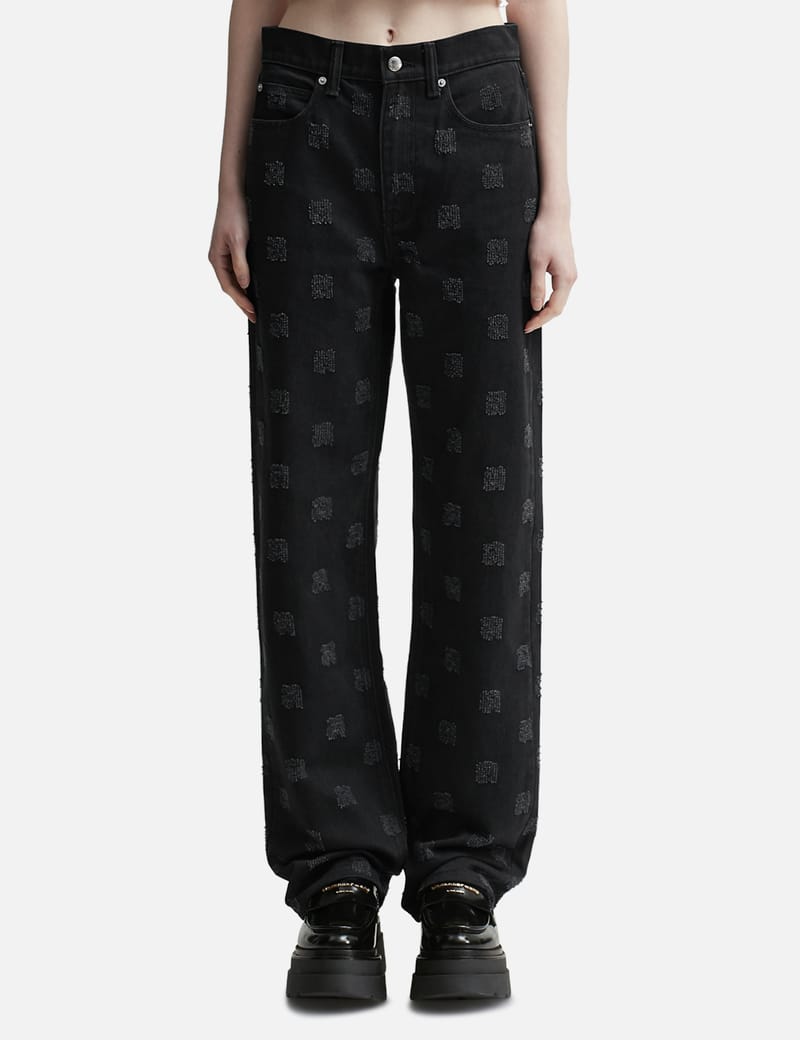【T By Alexander Wang】EZ Mid Rise Jeans EZ mid-rise straight-leg jeans in VINTAGE FADED INDIGO