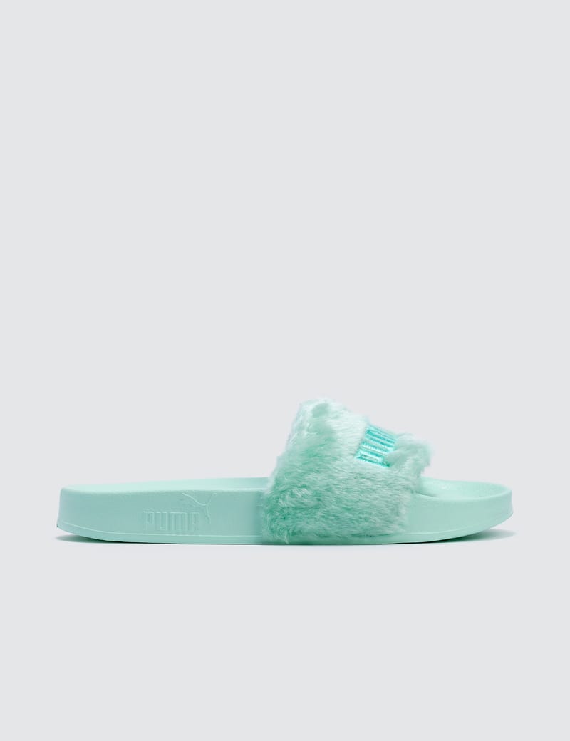 Rihanna sale fluffy slides